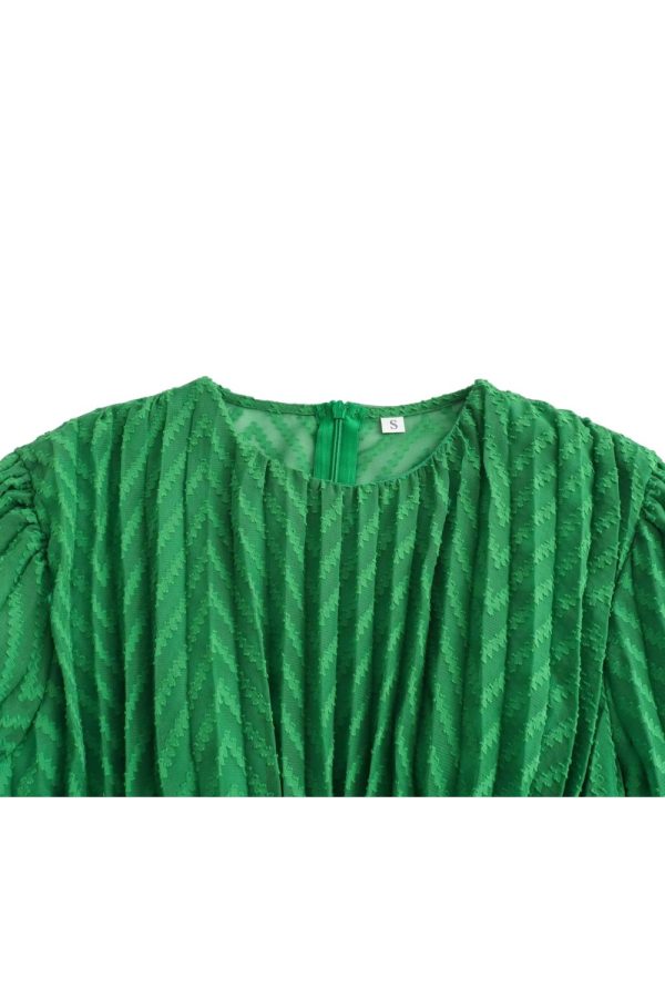 Savannah  Big A Swing Sleeve Pleated Dress Fashion - Image 3