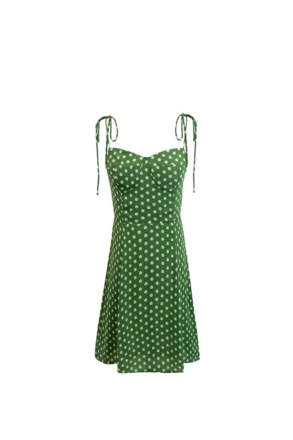 Alice  Strappy Sleeveless Floral Printed Midi Dress(2 Colors) Fashion