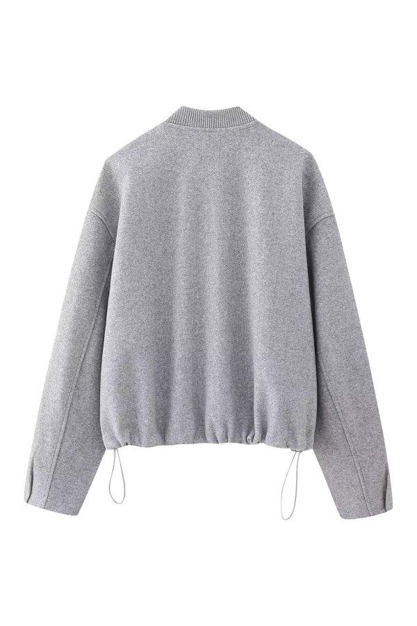 Blythe  Zip-Up Knitted Bomber Jacket (3 Colors) Hot on Sale - Image 4