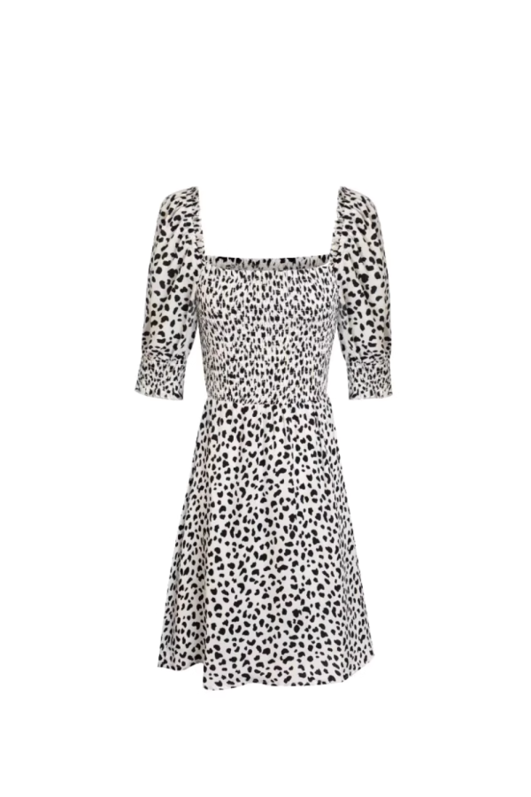 Nicole  Half-sleeved Printed Dress Hot on Sale