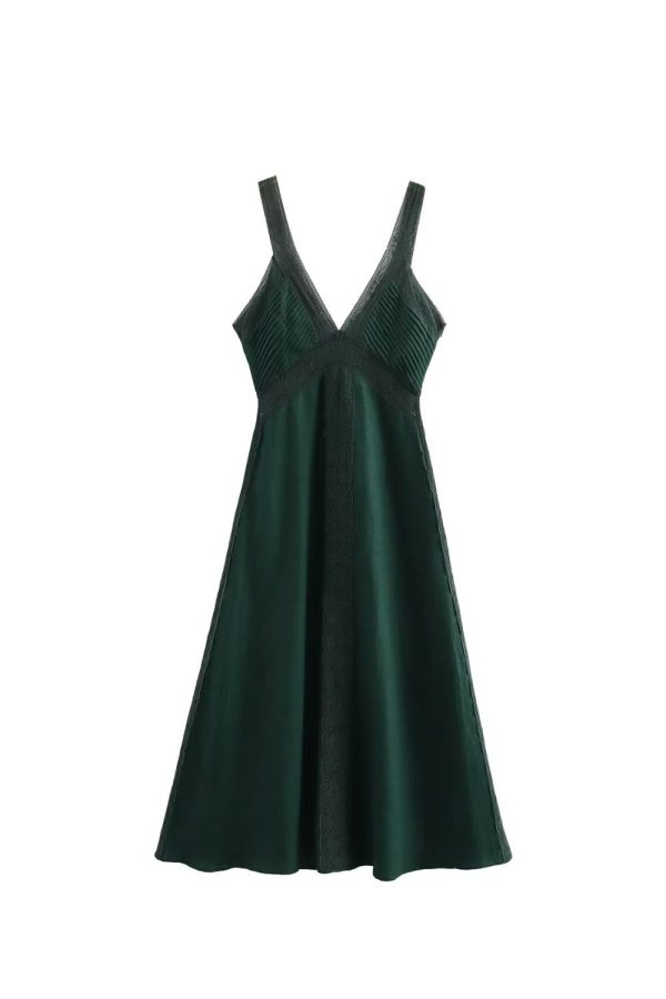 ‘Scarlett’ V-neck Sleeveless Midi Dress Discount - Image 2