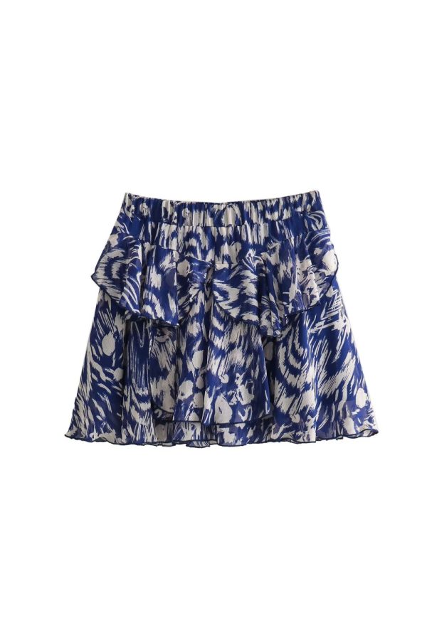 Audrey  Layered Flora Blouse & Skirt Set Fashion - Image 4
