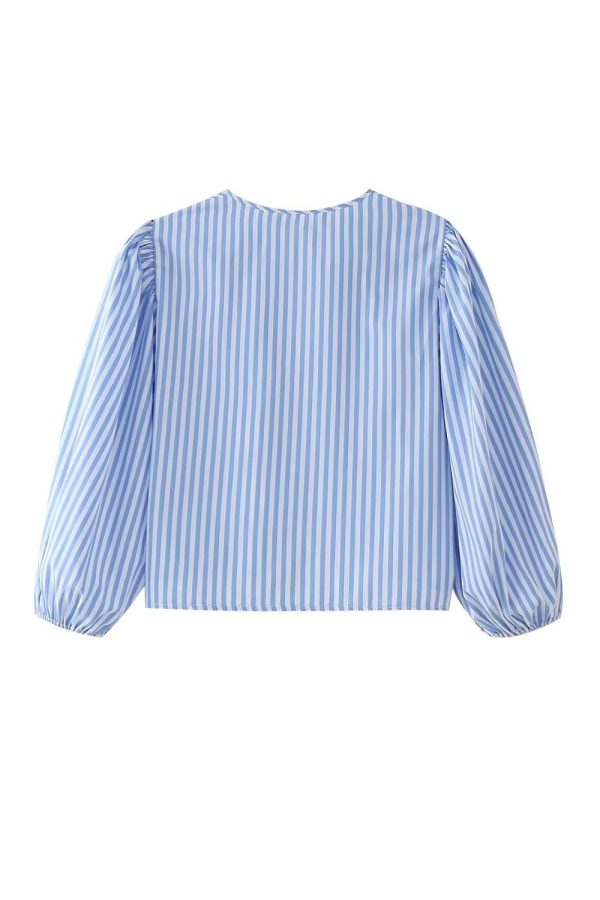 ’Ruby‘ Striped Lace-Up Top on Sale - Image 2