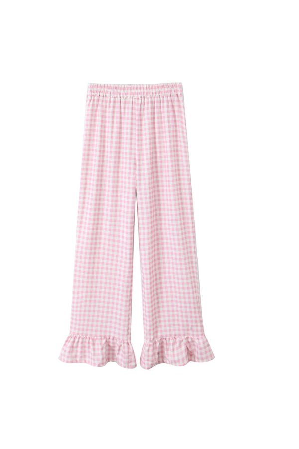 Ava  Plaid Versatile Flared Pants (2 Colors) For Sale - Image 2