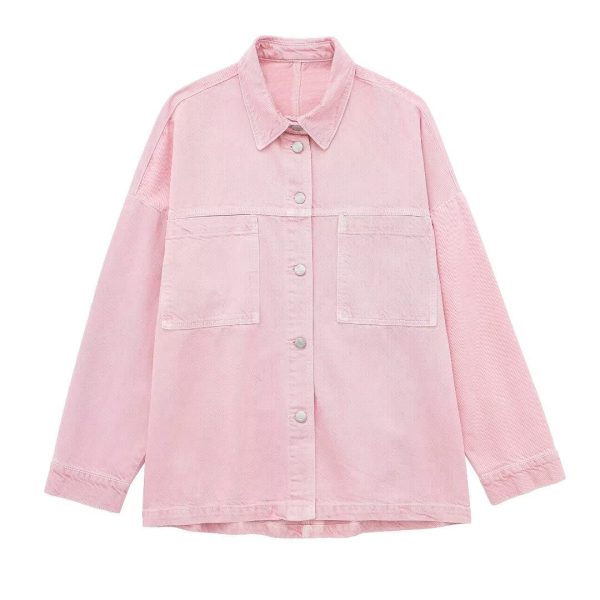 ‘Kinsley’ Embellished Pocket Denim Jacket Supply - Image 4