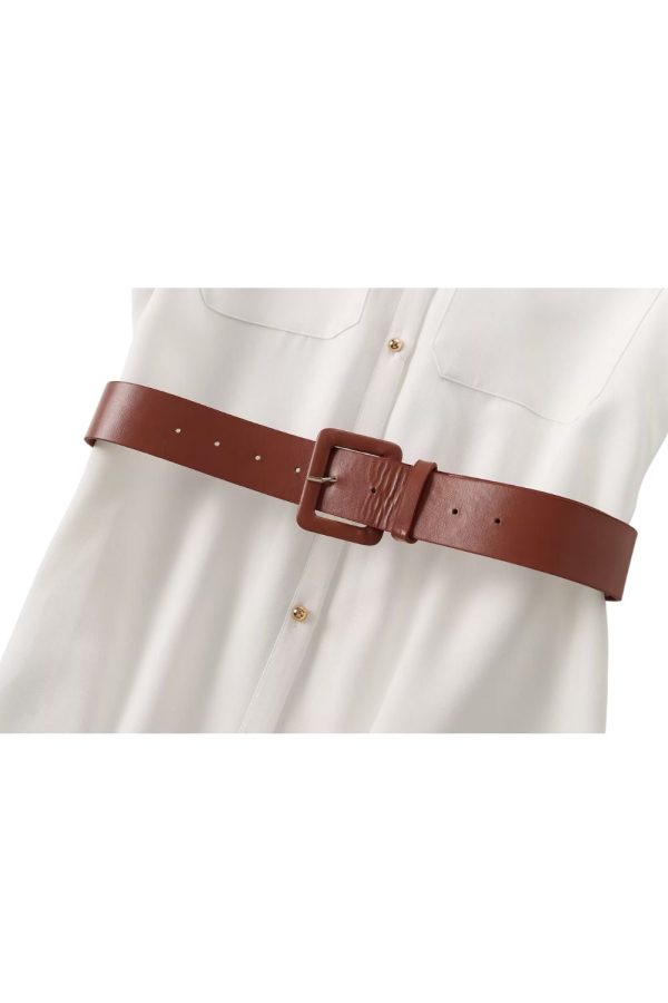‘Sophia’ Shirt-style Dress &Belted Online - Image 5