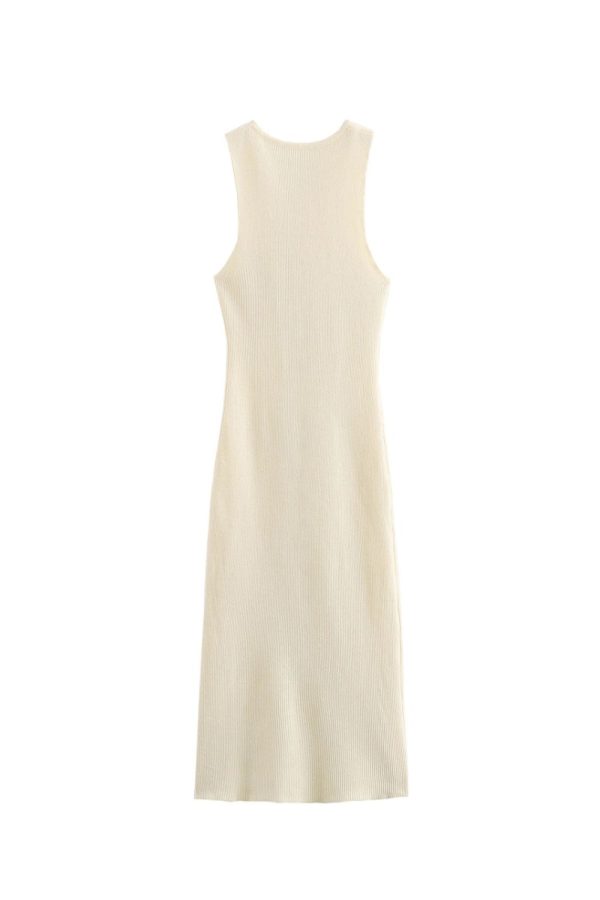 ‘Evie’ Slim Fit Buttoned Knit Sweater Dress Online now - Image 2