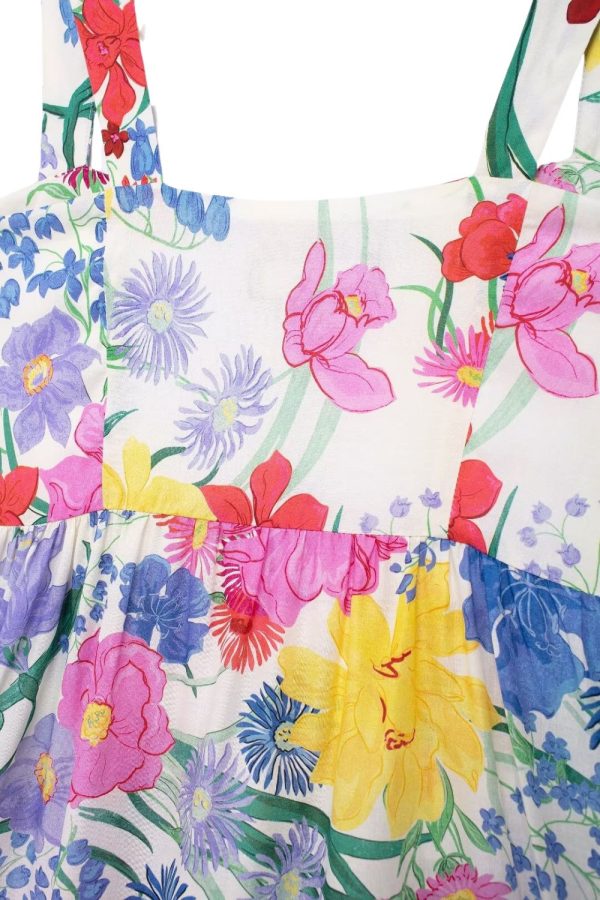 Ruby  Summer Spaghetti Strap Off-Shoulder Floral Print Dress Online - Image 5