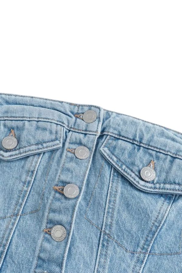 ‘Inga’ Western-style Denim Bustier Top Online now - Image 3