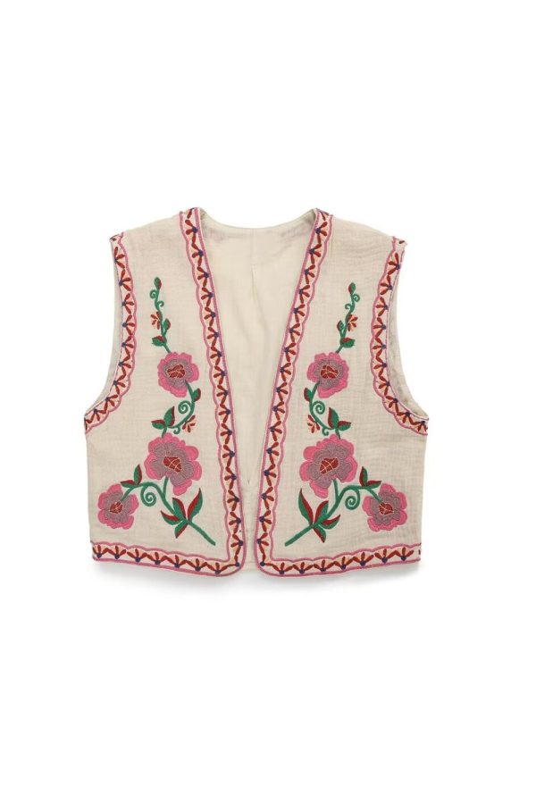 Ruby  Short Embroidered Tank Top Sale