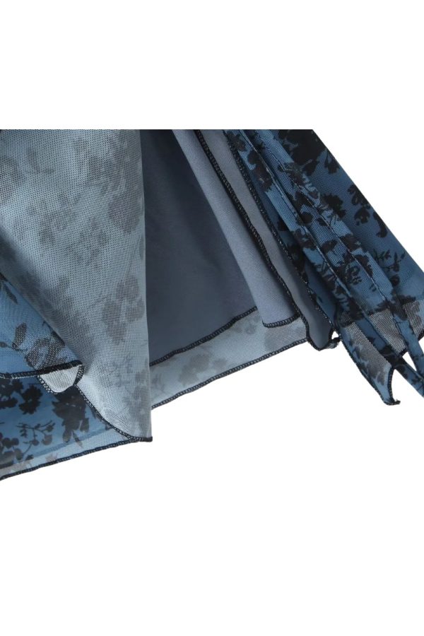 ‘Alice’ Black Floral Off-shoulder Bias Skirt For Discount - Image 5
