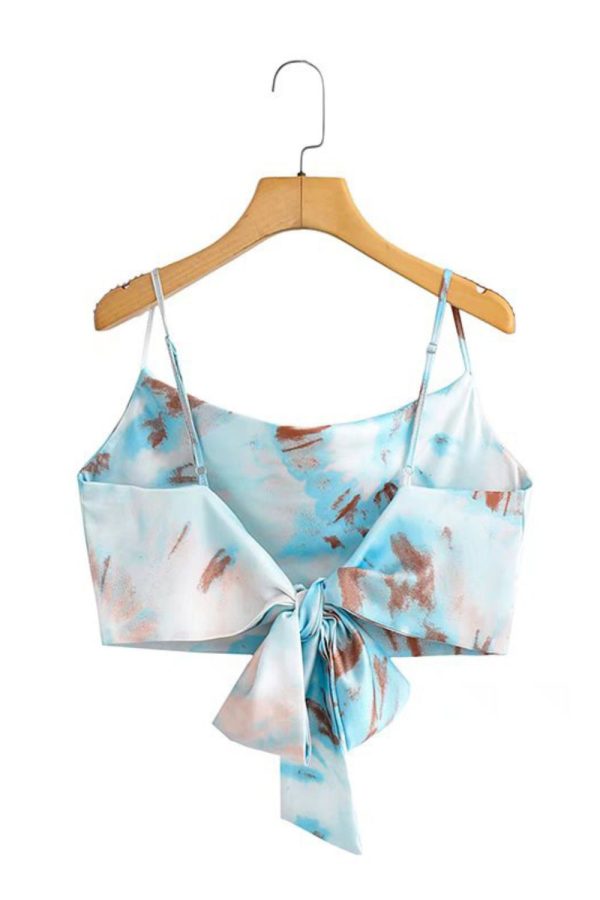 Daisy  Tie-Dye Printed Strappy Bralette Top (2 Colors) Cheap - Image 4