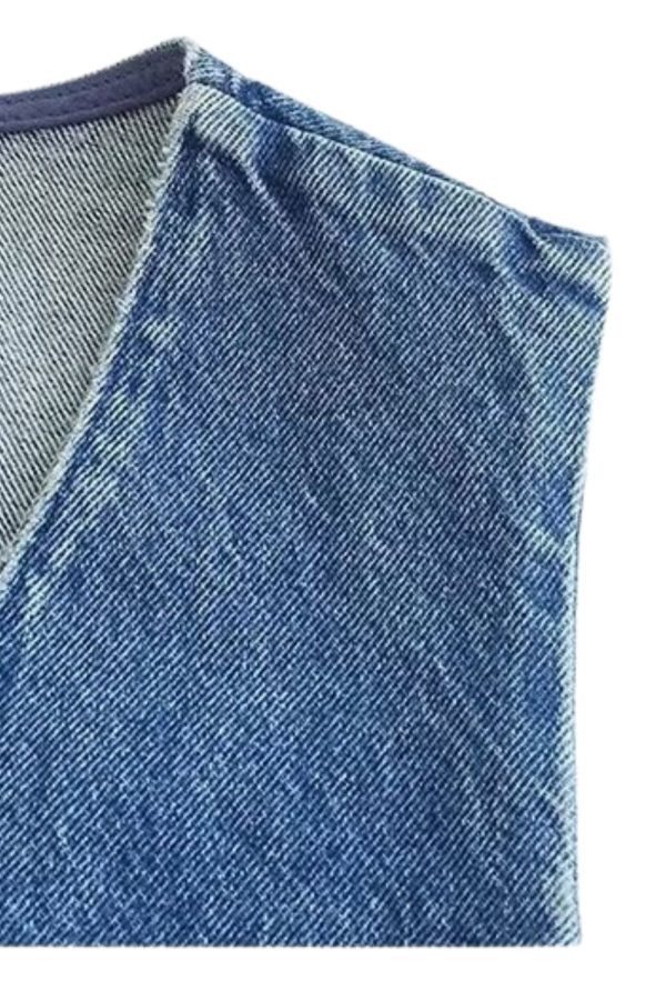 Ruby  Versatile Washed Denim Vest For Cheap - Image 4