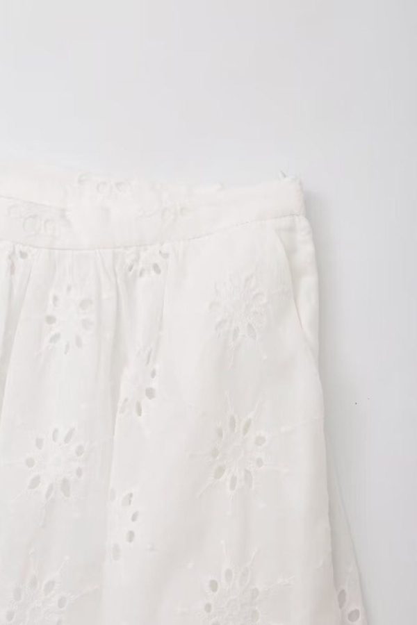 Georgia  Simple Hollow Embroidered Skirt Fashion - Image 4