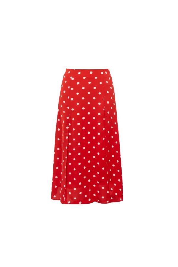 Alice  Red Polka Dot Midi Skirt Discount