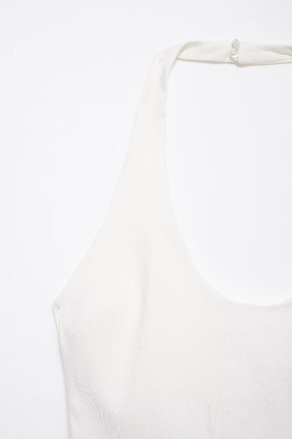 ‘Millie’ Layered Decor Halterneck Dress & Belt For Discount - Image 3