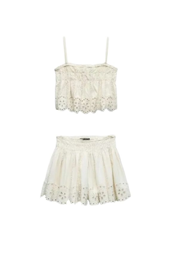 Isabelle  Straight Neck Embroidery Top &  Dress (Sold Separately) Online