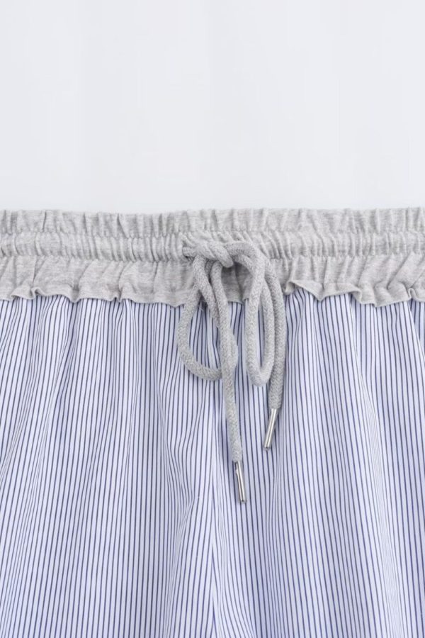 ‘Abigail’ Striped Patchwork Shorts Online Sale - Image 3