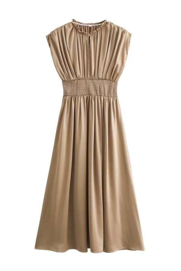 Isabelle   High Waist Temperament Pleated Dress Supply