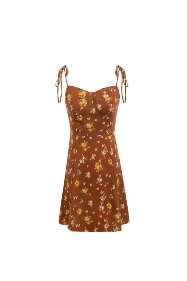 ‘Poppy’ Floral Strappy Mini Dress Discount