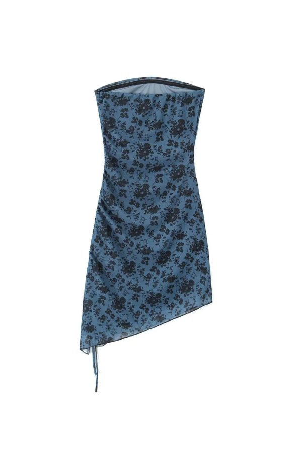‘Alice’ Black Floral Off-shoulder Bias Skirt For Discount - Image 2