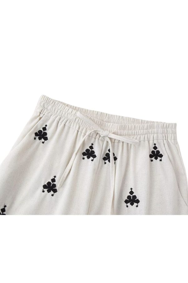 ‘Kaitlyn’ Embroidered Wide-Leg Pants Sale - Image 3
