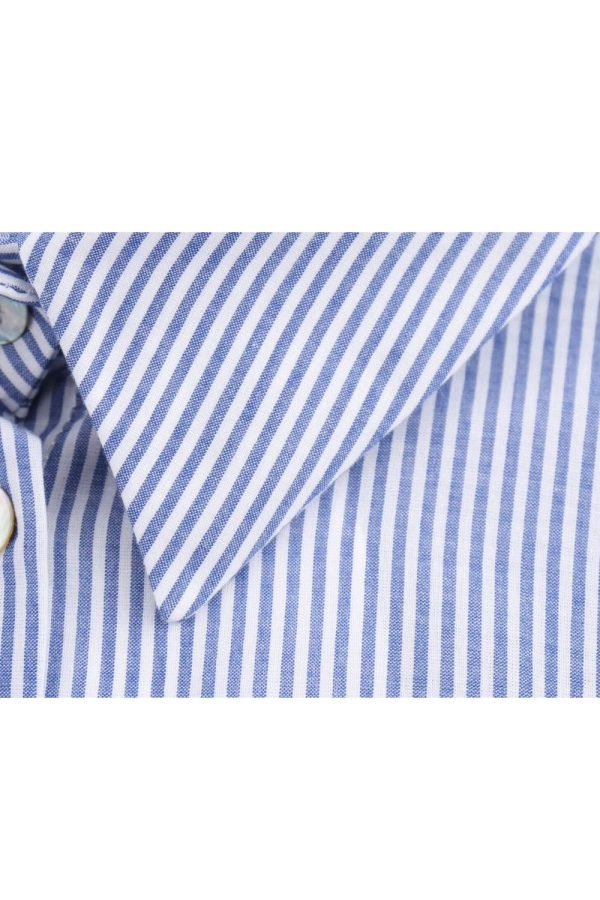 Imogen  Hollow Embroidered Striped Shirt Cheap - Image 4