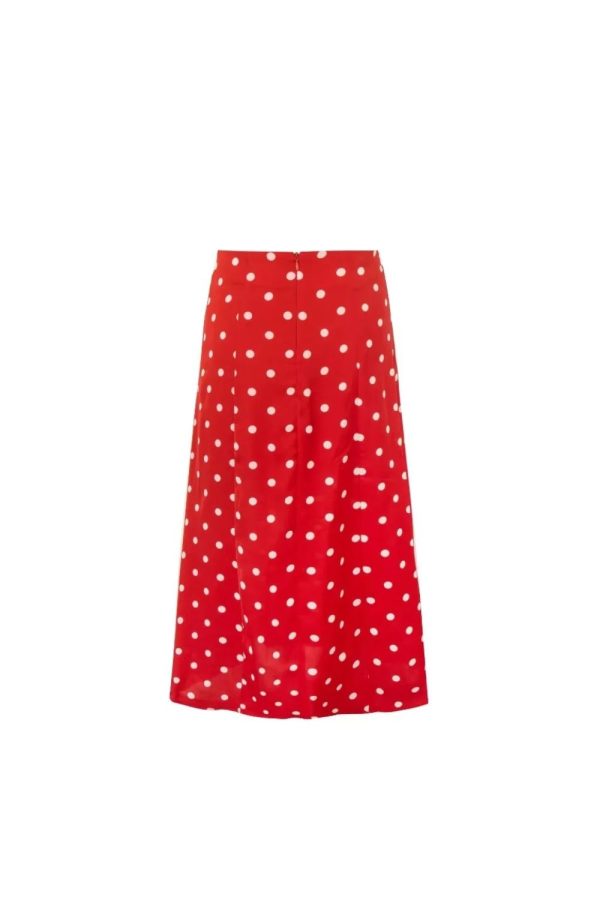 Alice  Red Polka Dot Midi Skirt Discount - Image 2