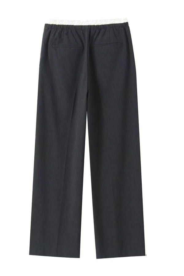 Vina  Silk Satin Stripe Wide-Leg Pants Discount - Image 2