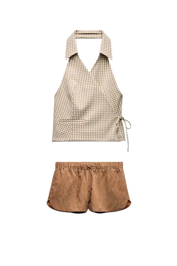 Isabelle  Halter-neck Vest & Shorts Set (Sold Separately) Discount