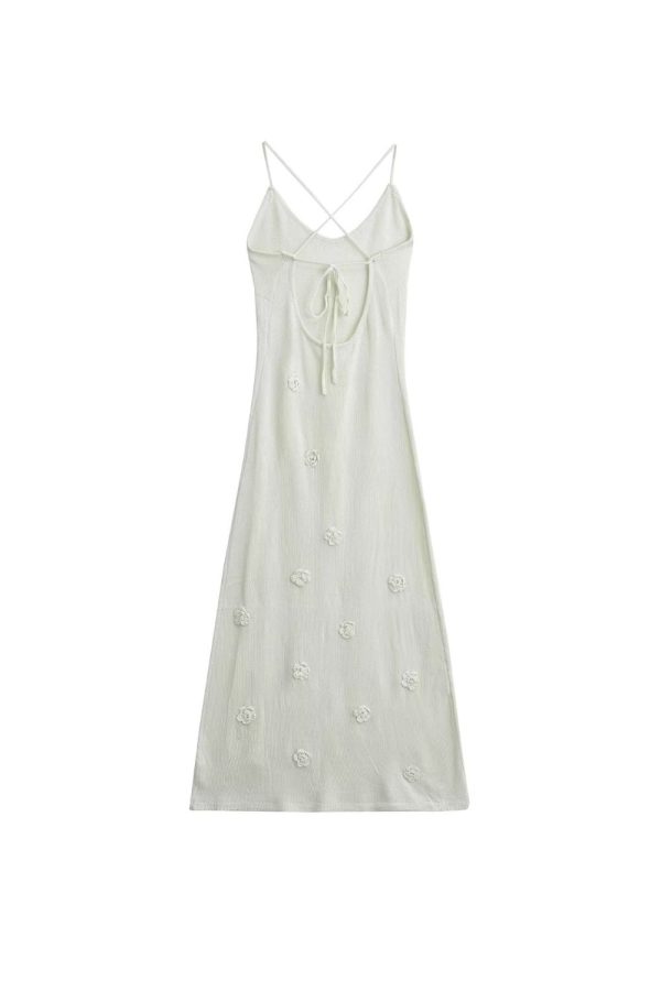 ’Ruby‘ 3D Floral Spaghetti Strap Off-Shoulder Maxi Dress For Discount - Image 2