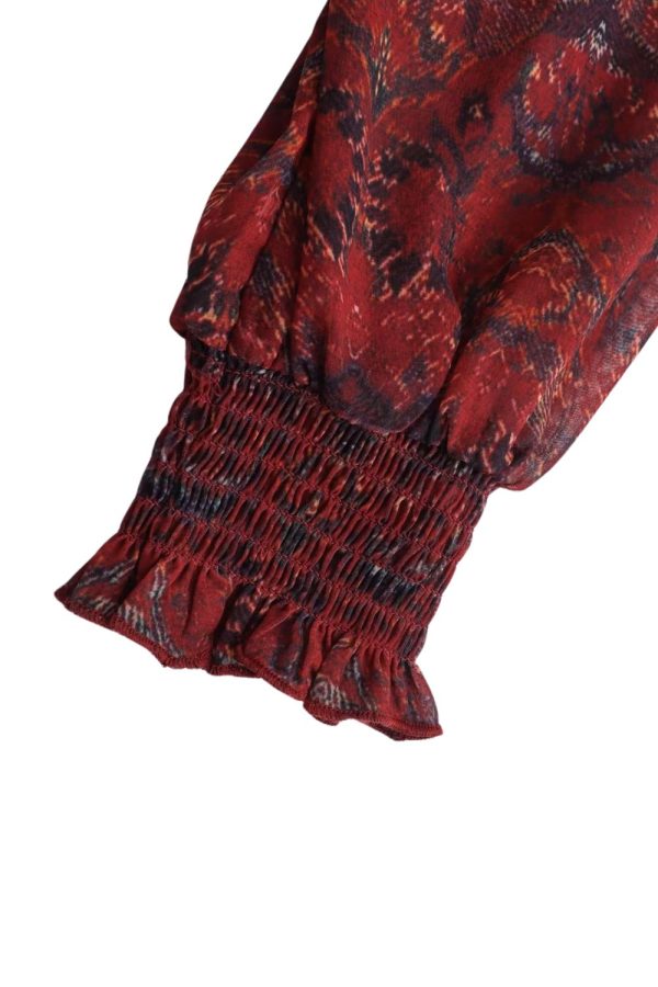 ‘Lily’ V-neck Printed Midi Dress Supply - Image 5