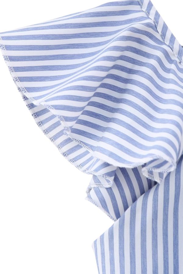 Chloe  Striped Short Top & Cake Skirt Midi Dress Set Online Sale - Image 4