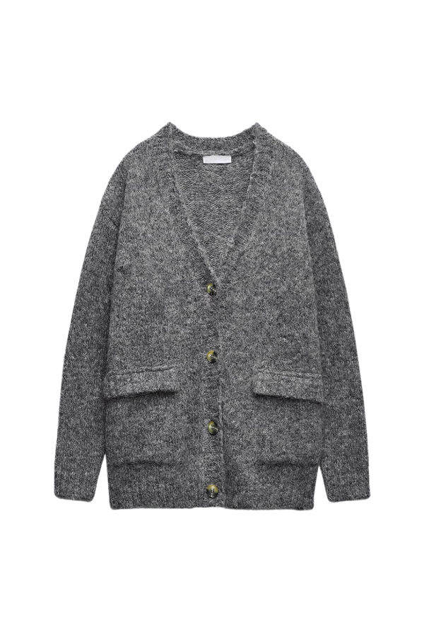 Kayla  V-Neck Loose Knitted Cardigan (2 Colors) on Sale - Image 2