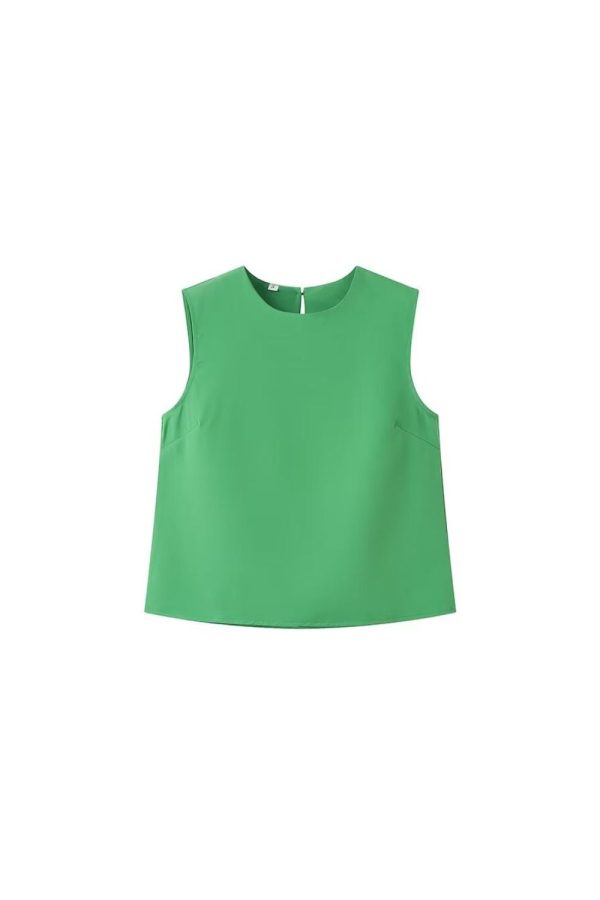 ‘Ruby’ Sleeveless Vest Top & Skirt Set Supply - Image 2