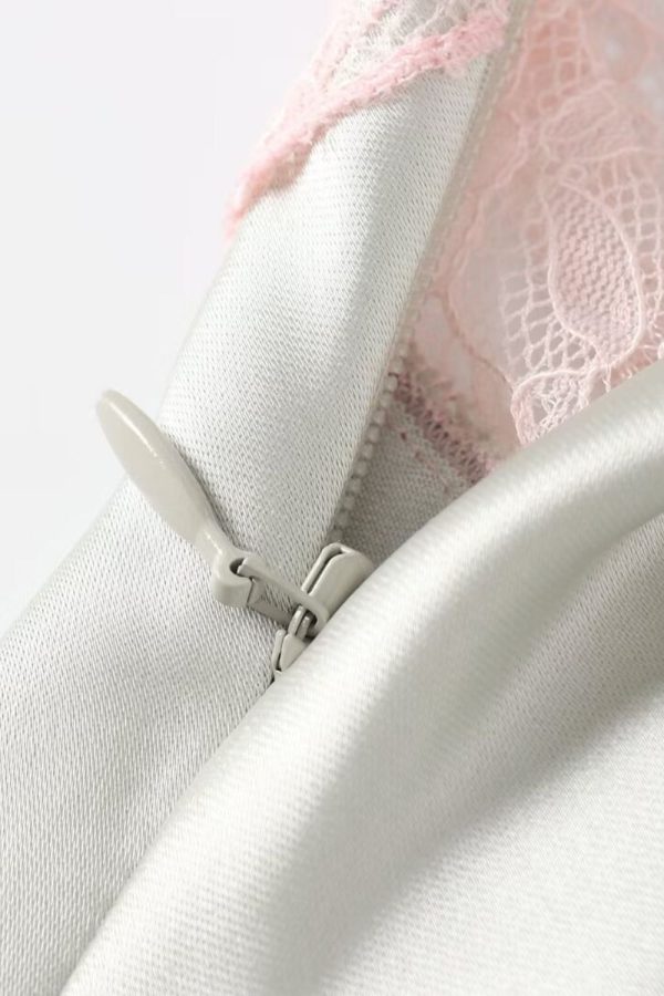 Jessica  Butterfly Bow Lace Satin Dress Fashion - Image 4