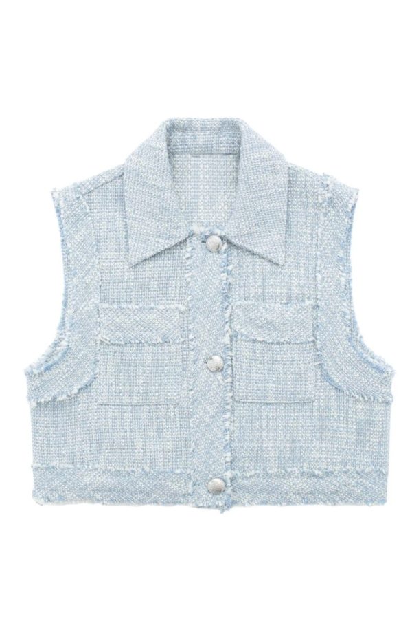 Isabelle  Rough short textured vest For Sale