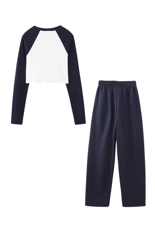 Riley  Ribbed Crop Top & Jogging Pants Set (Sold Separately) Discount - Image 2