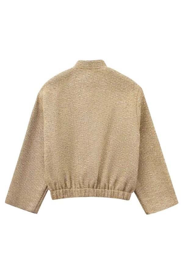 Kendra  Tweed Stand-Up Collar jacket Sale - Image 2