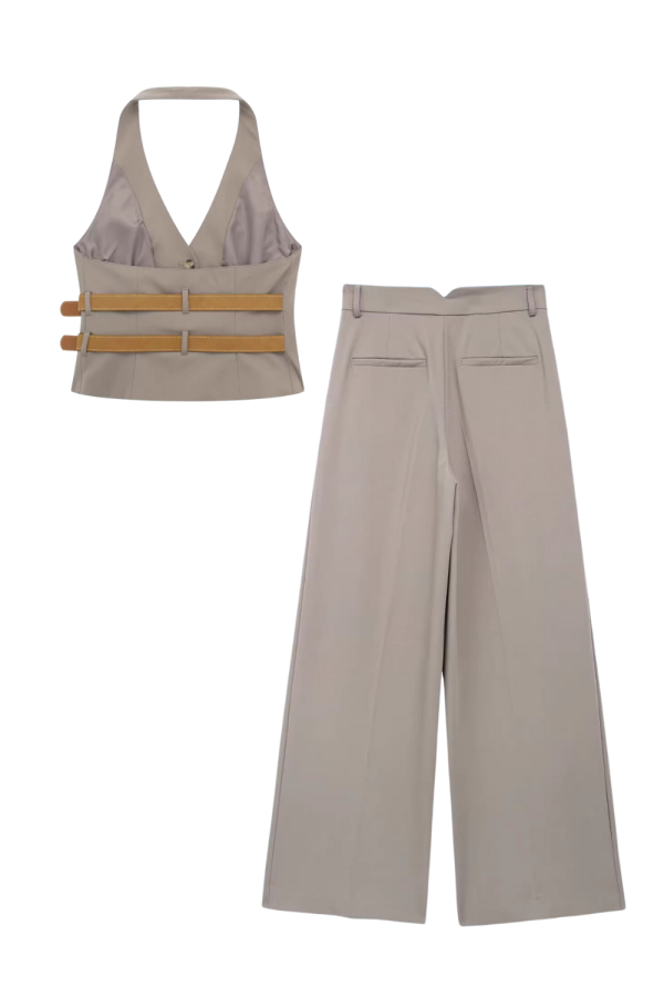 Ysabelle  Halter-neck Vest & Pants Set (Sold Separately) Fashion - Image 2