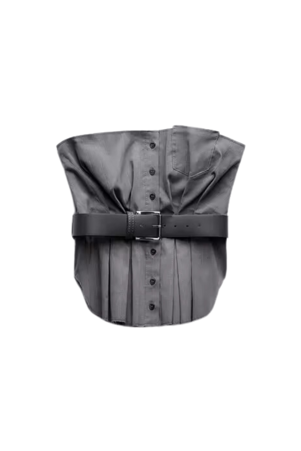 Beatrice  Off-Shoulder Belted Tube Top on Sale