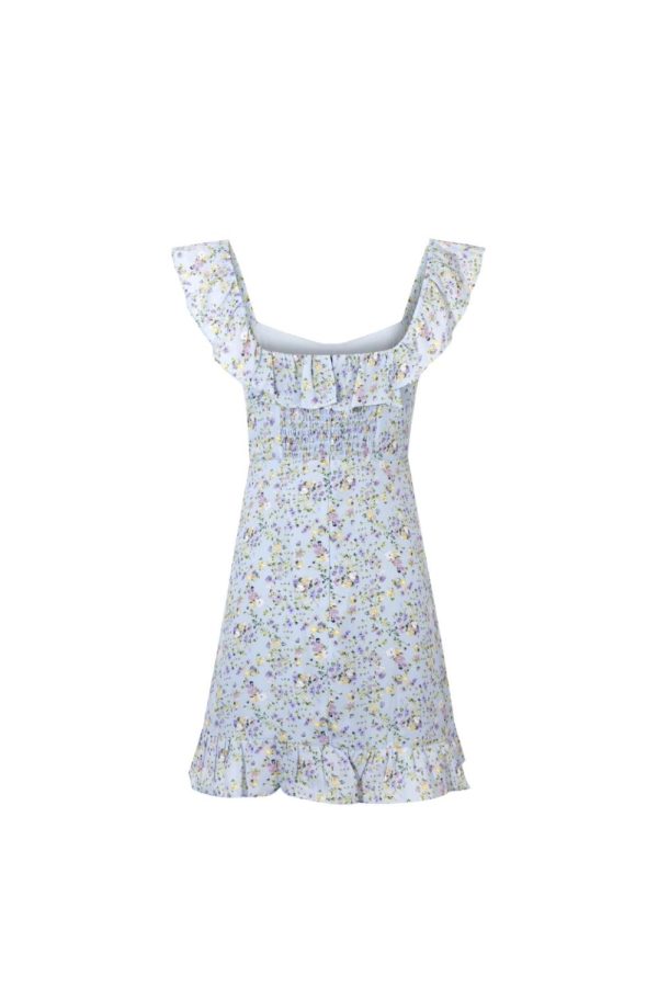 Daisy  Short Sleeve Printed Dress For Sale - Image 2