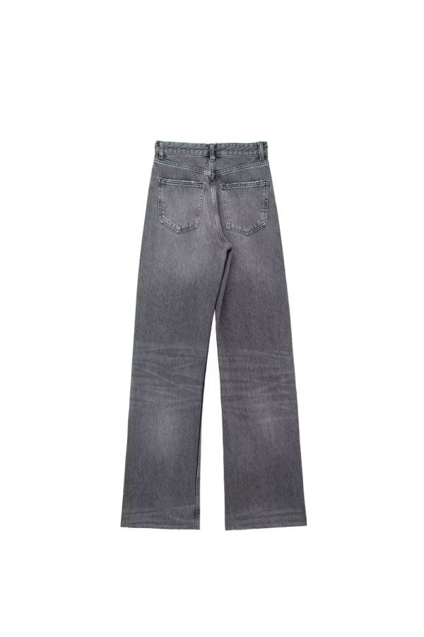 ‘Sophie ’Single-Button High-Waist Jeans （4 Color) Supply - Image 5