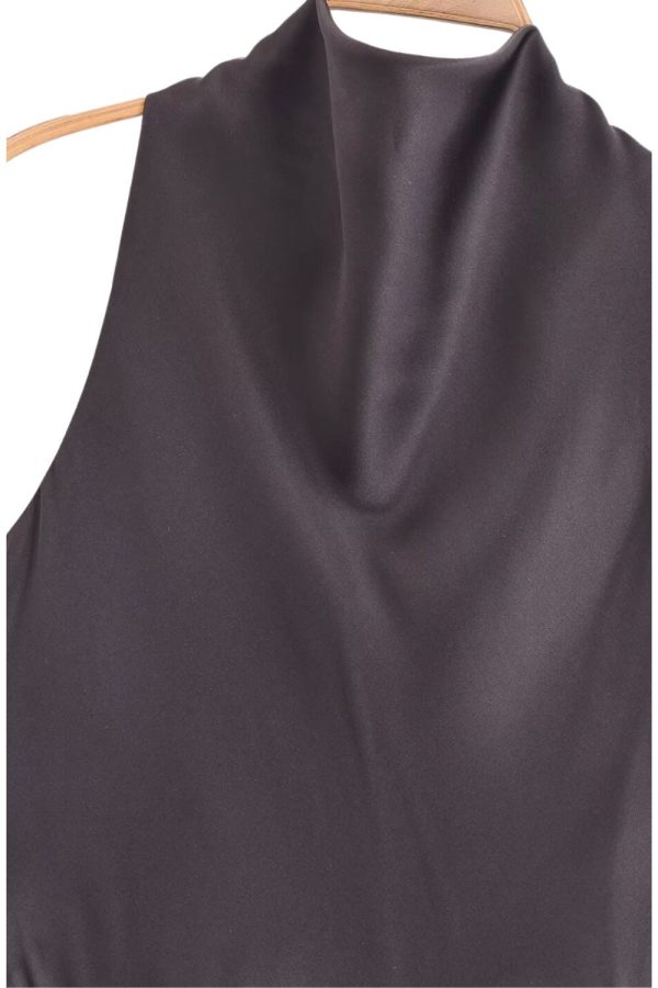 ‘Charlotte’ Simple Black Floral Sleeveless Maxi Dress Online Hot Sale - Image 3
