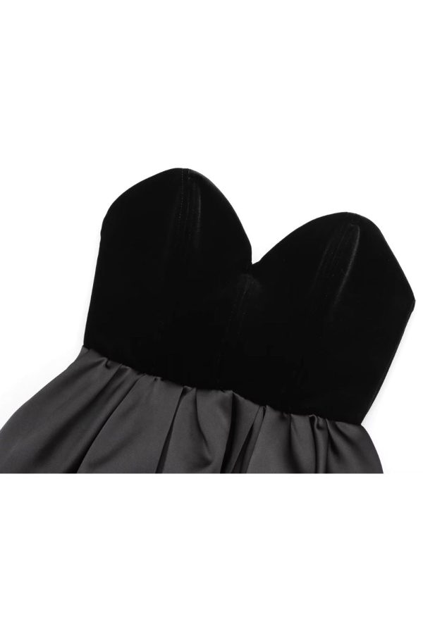 Luna  Velvet sweetheart - neck Top Online - Image 3
