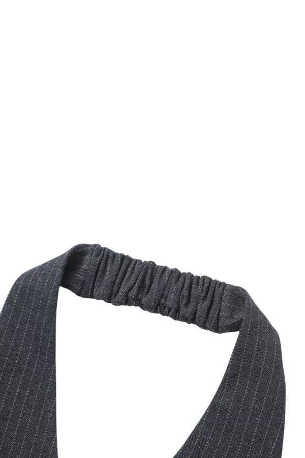 Caroline  Striped Pleated Waist Vest Dress Cheap - Image 3