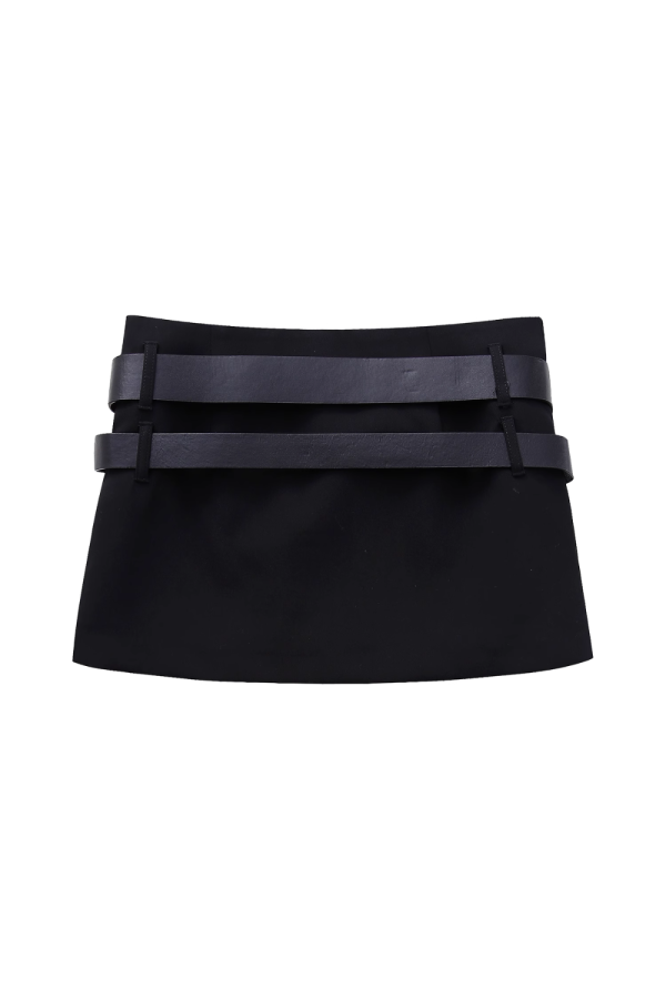 Nicola  Low Rise Belted Mini Skirt For Cheap - Image 2