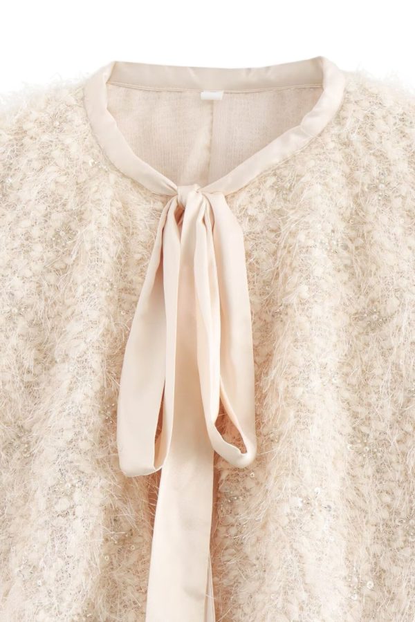 ‘Julia’ Plush Beaded Fringe Coat Online Sale - Image 3