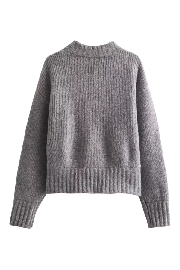Quennie  Zip-Up Rib Knit Sweater Hot on Sale - Image 2