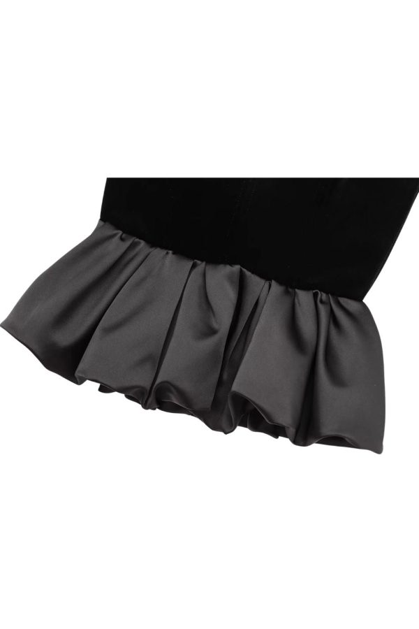 Luna  Velvet sweetheart - neck Top Online - Image 4